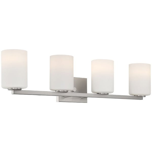 Access Lighting Sienna, 4 Light LED Vanity, Brushed Steel Finish, Opal Glass 62624LEDDLP-BS/OPL